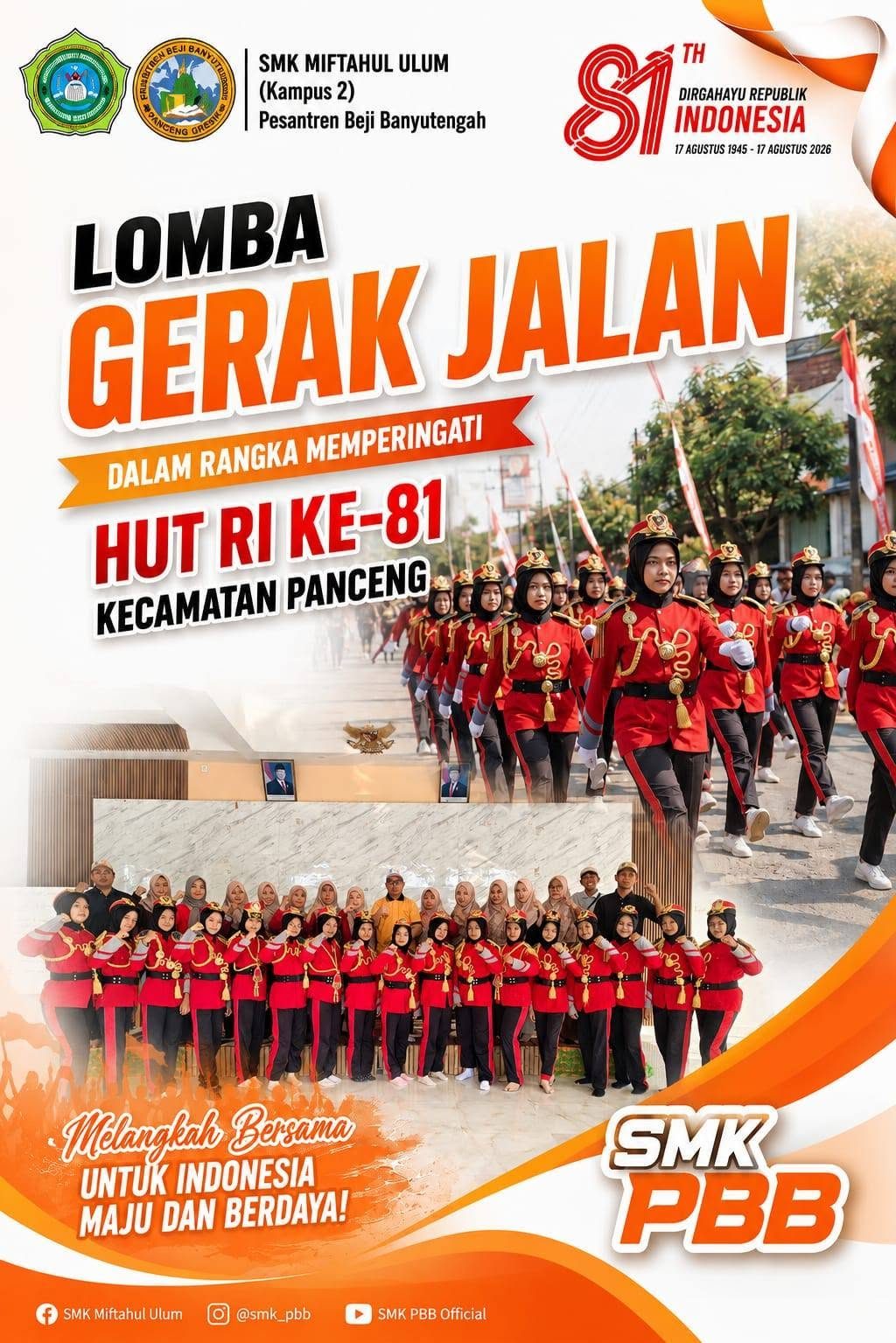 Semangat HUT RI ke-81: Bersama Pasti Bisa, SMK Miftahul Ulum Terus Berkarya!